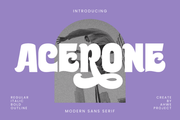 Acerone: A Playful Sans-Serif Display Font for Handmade Products