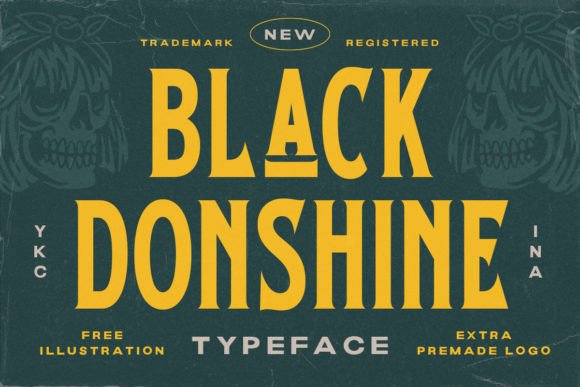 Black Donshine Bold Vintage Display Font for Editorials