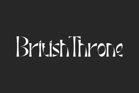 British Throne Display Font for Branding and Packaging Design