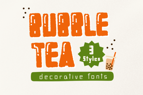 Bubble Tea Display Font for Handmade Labels and Shop Branding