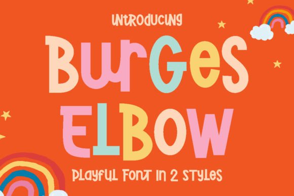 Burger Elbow: A Playful Display Font for Creative Craft Projects