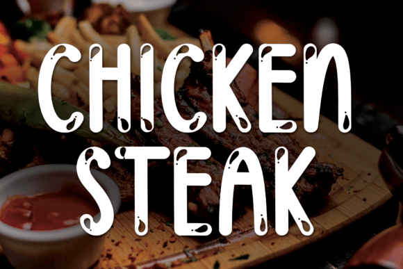 Chicken Steak Display Font for Branding and Packaging Design