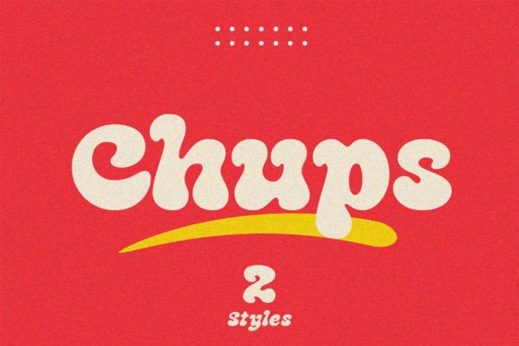 Chups Font: A Groovy Display Font for Handmade Products