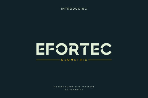 Efortec: A Modern Display Font for Digital Creators