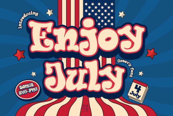 Enjoy July Font Review: Groovy Display Type for Craft Projects