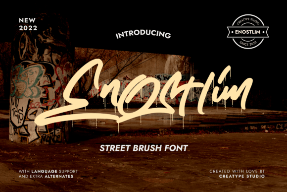 Enostlim Display Font for Editorial Design and Branding