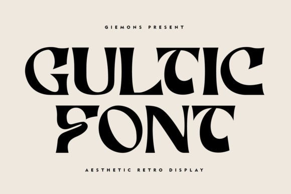 Gultic Display Font for Bold Web Headers and Modern Branding