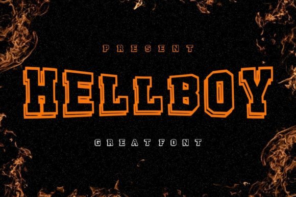 Hellboy Font Review: A Bold Outline Display Typeface