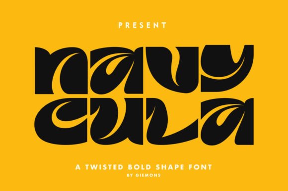 Navycula: Bold Wavy Display Font for Handmade Products