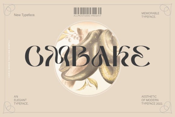 Ombake: A Curly Display Font for Editorial Design and Publishing