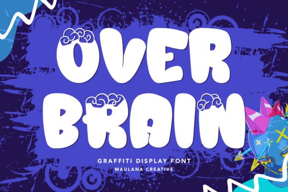 Over Brain Graffiti: A Bold Round Display Font for Modern Branding