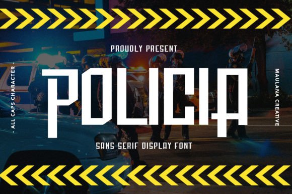 Policia Display Font for Handmade Product Branding and Packaging