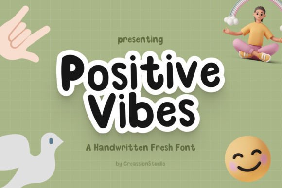 Positive Vibes Display Font for a Real Brand Identity Project