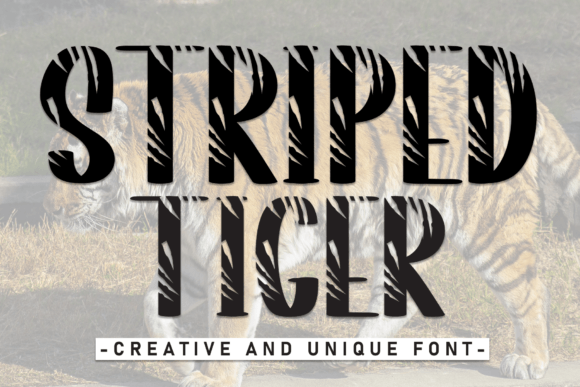 Striped Tiger Display Font for Sweet and Friendly Designs