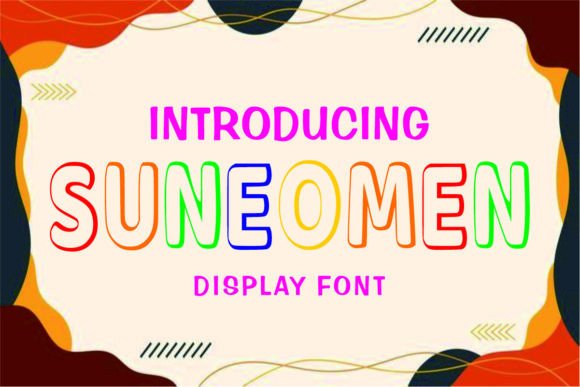 Suneomen Bold Font for Playful Web and Brand Designs