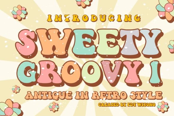 Sweety Groovy: A Retro Display Font for Handmade Products and Craft Projects