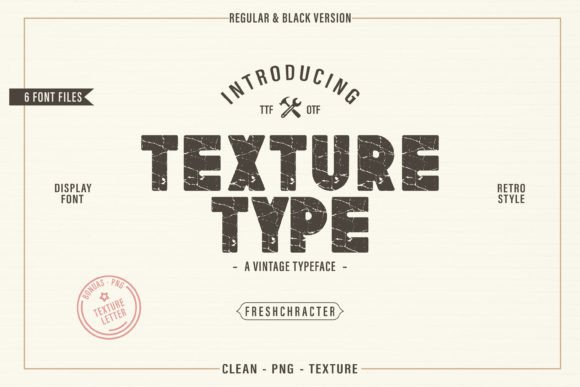 Texture Type Font for Small Business Branding