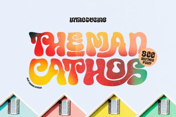 Theman Cathos: A Modern Funky Font for Playful Branding