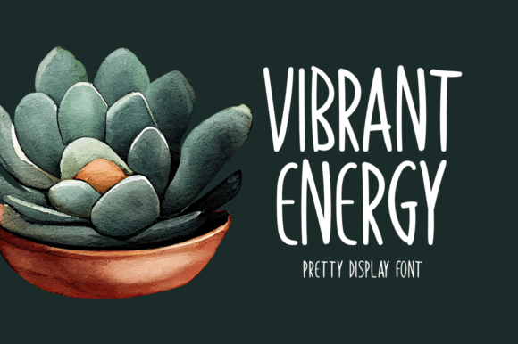 Vibrant Energy: A Playful Display Font for Bold Design