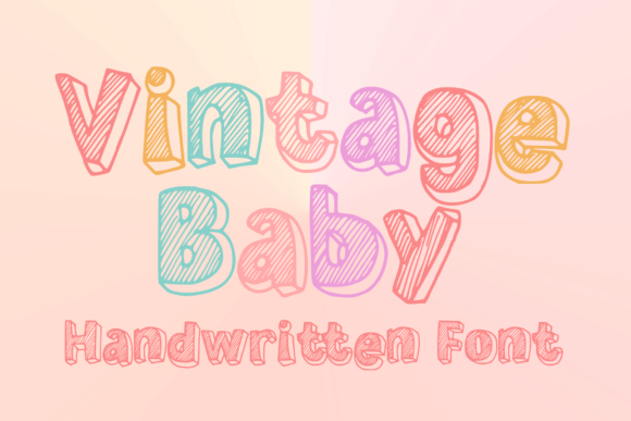 Vintage Baby: A 3D Handwritten Display Font for Modern Campaigns