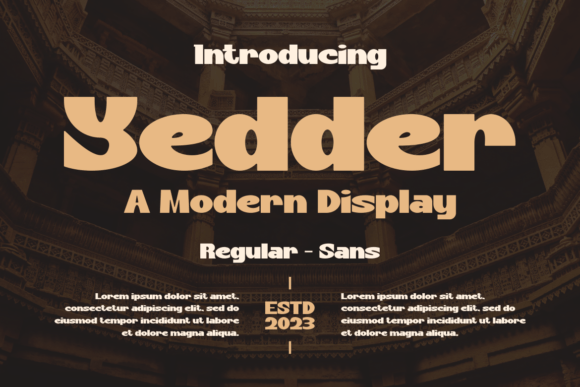 Yedder: A Bold Display Font for Small Business Branding